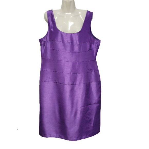 Plus Size Purple Dress and Crop Jacket Size 16- Mother of the Bride Dress- NWOT - Picture 2 of 15